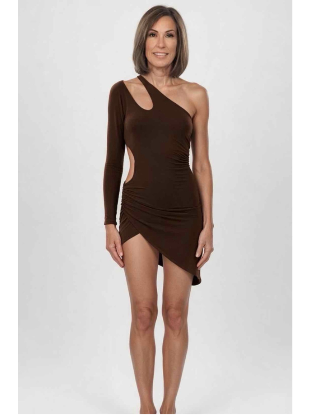 Ronny Kobo Lana Dress, Brown